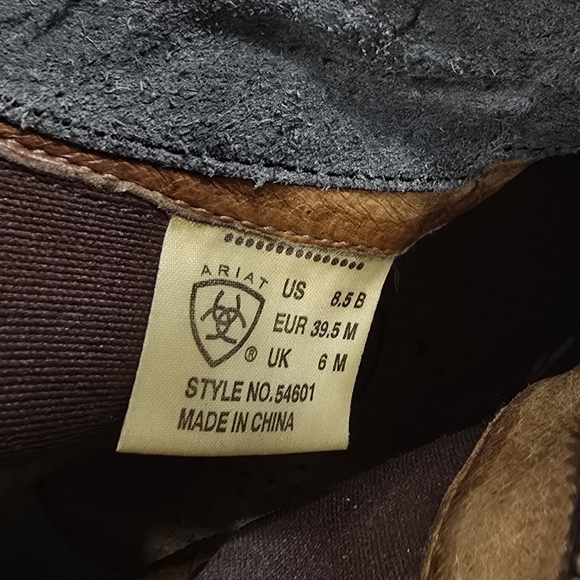 Ariat Devon Zip Paddock Riding Boot Black Leather Size 8.5 - Picture 6 of 9